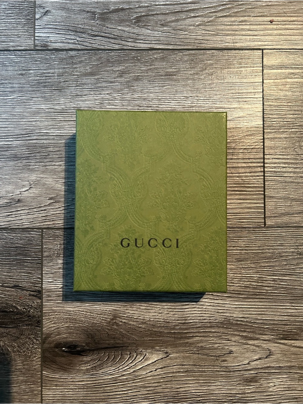 Gucci Olive Green Embossed Logo Box